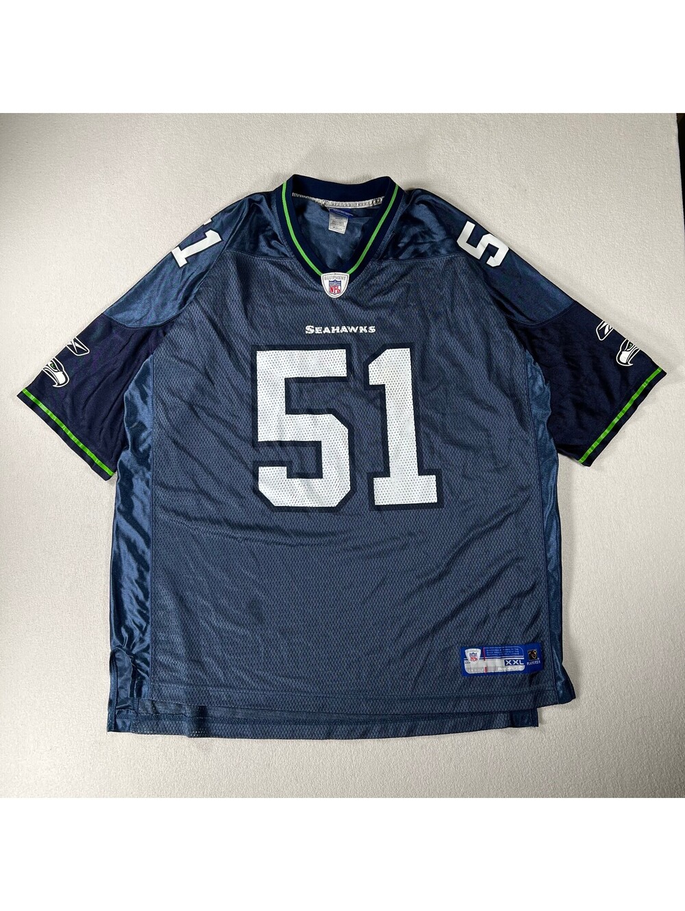 Reebok Seattle Seahawks Tatupu NFL Jersey Navy Blue Size XXL